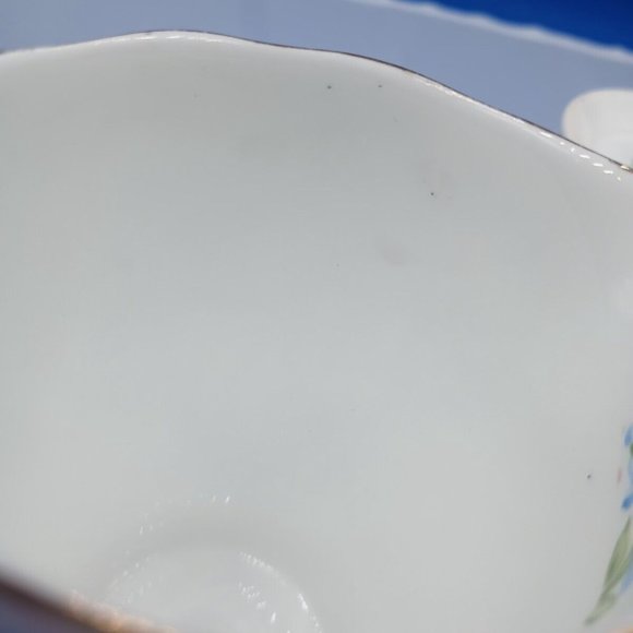 Roslyn Garland Creamer & Sugar Vintage Bone China 1940s England - Picture 7 of 8